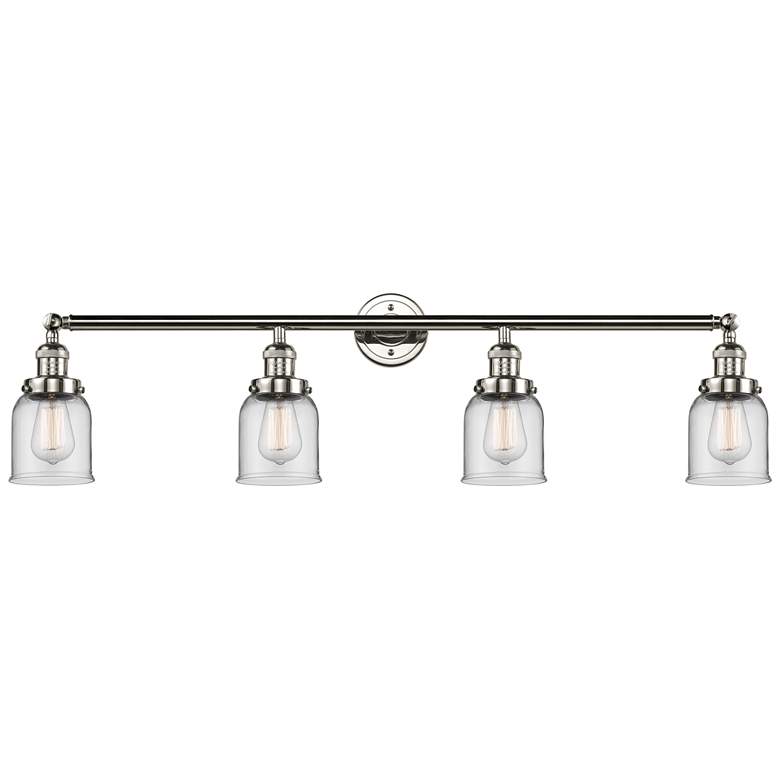 Image 1 Bell 4 Light 42" LED Bath Light - Polished Nickel - Clear Shade