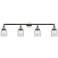 Bell 4 Light 42" LED Bath Light - Polished Nickel - Clear Shade