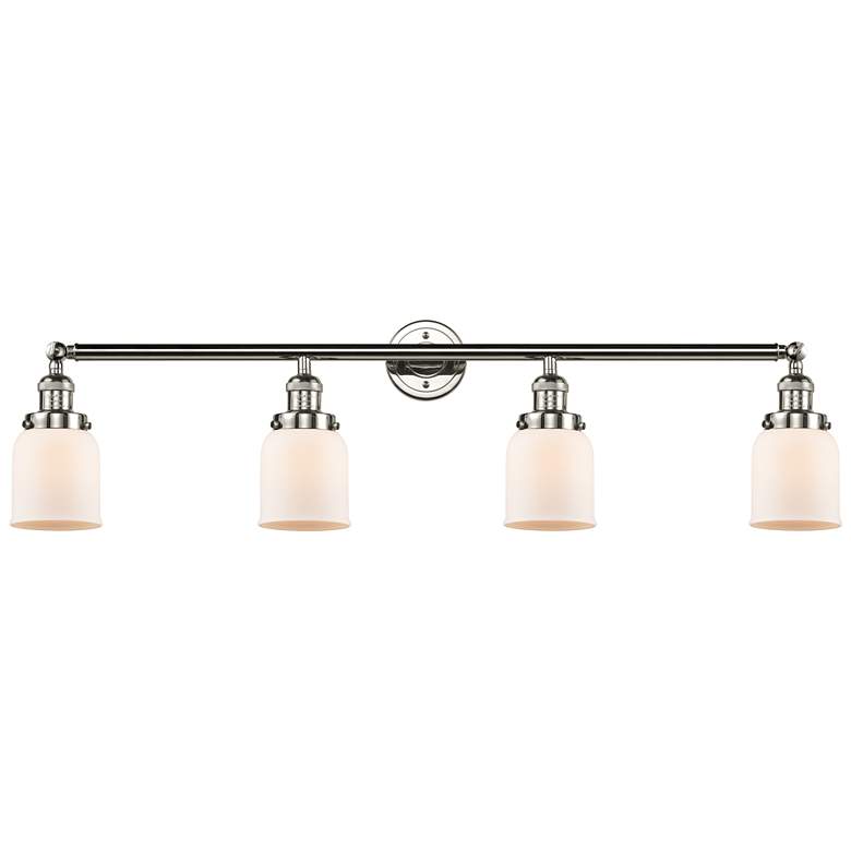 Image 1 Bell 4 Light 42" LED Bath Light - Polished Nickel - Matte White Shade