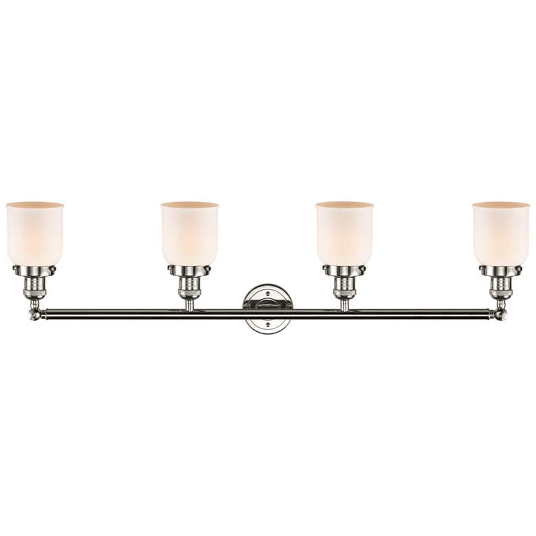 Image 2 Bell 4 Light 42" LED Bath Light - Polished Nickel - Matte White Shade more views