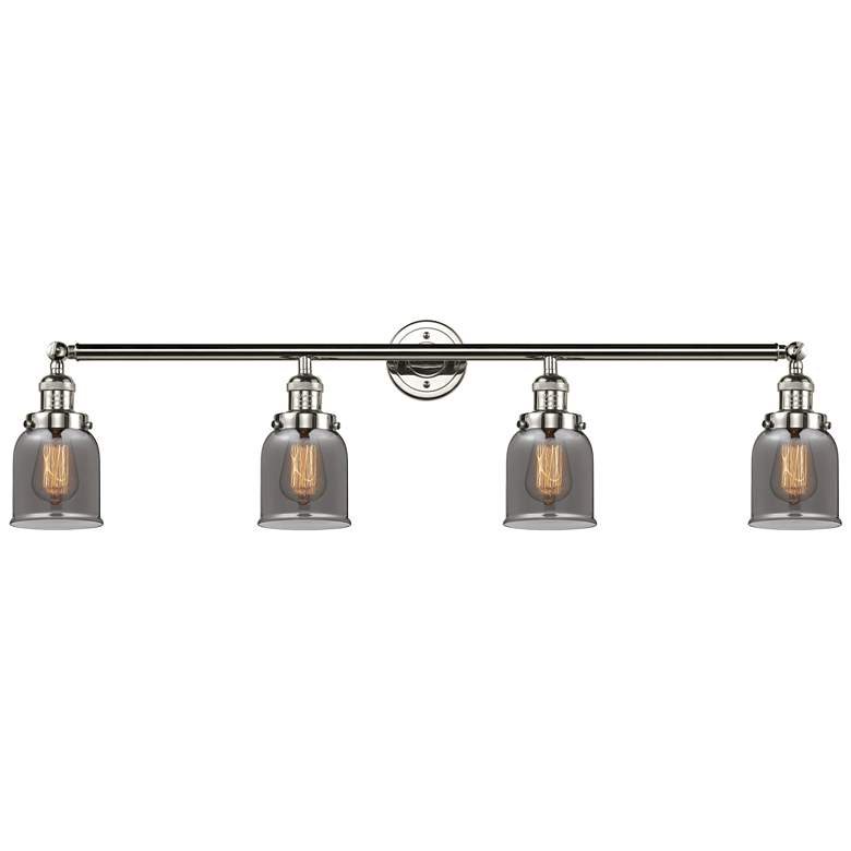 Image 1 Bell 4 Light 42" LED Bath Light - Polished Nickel - Plated Smoke Shade