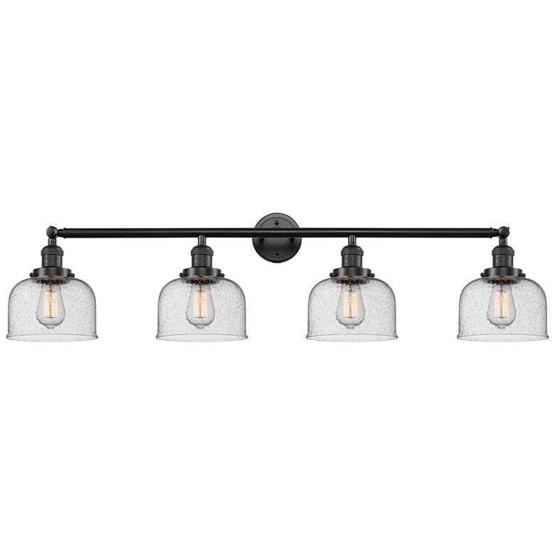 Image 1 Bell 4 Light 44" Bath Light - Oil Rubbed Bronze - Seedy Shade