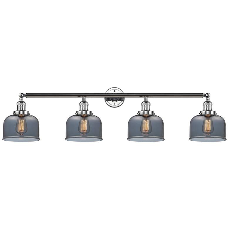 Image 1 Bell 4 Light 44 inch Bath Light - Polished Chrome - Plated Smoke Shade