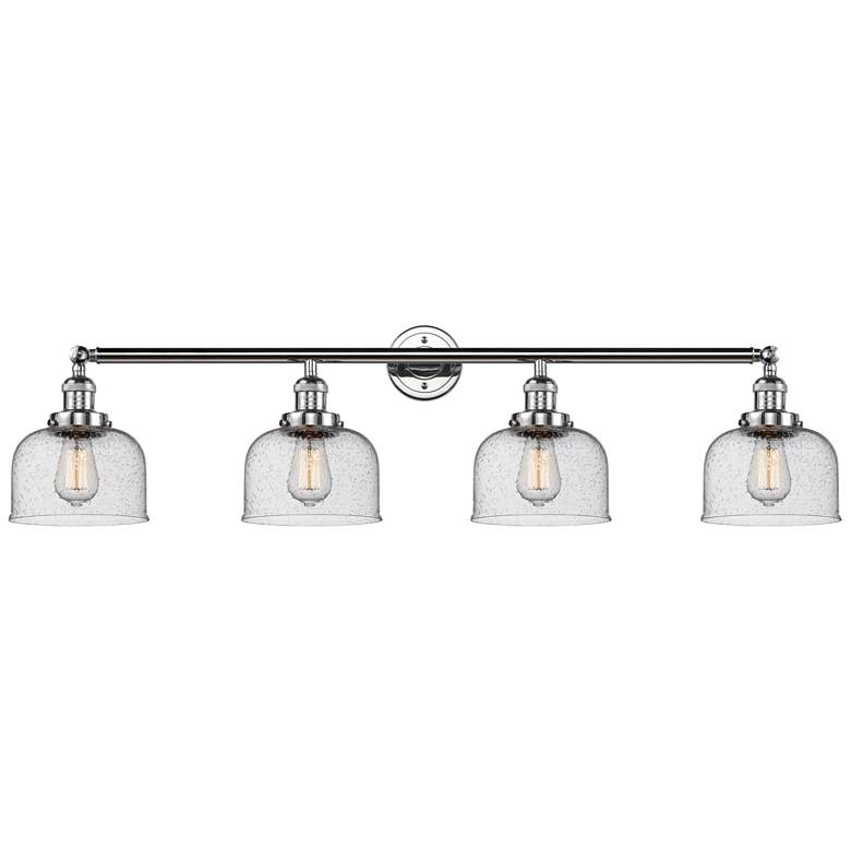 Image 1 Bell 4 Light 44" Bath Light - Polished Chrome - Seedy Shade