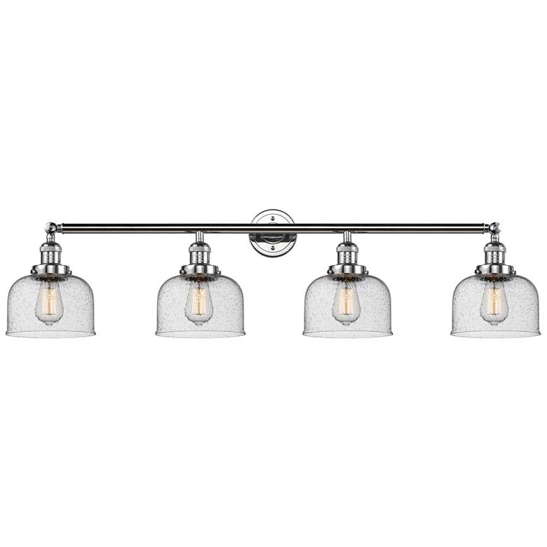 Image 1 Bell 4 Light 44 inch Bath Light - Polished Chrome - Seedy Shade