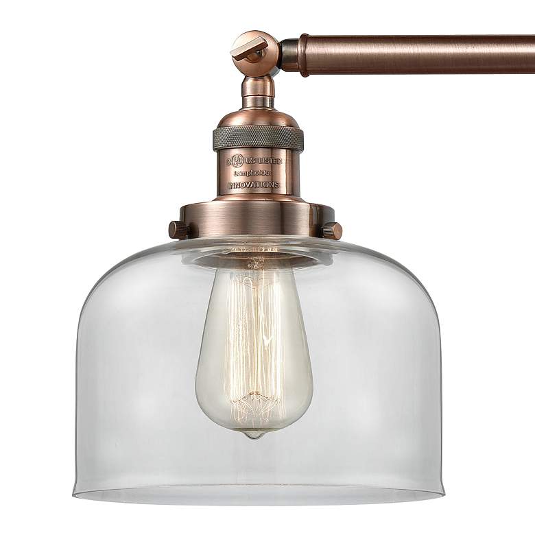 Image 2 Bell 4 Light 44" LED Bath Light - Antique Copper - Clear Shade more views