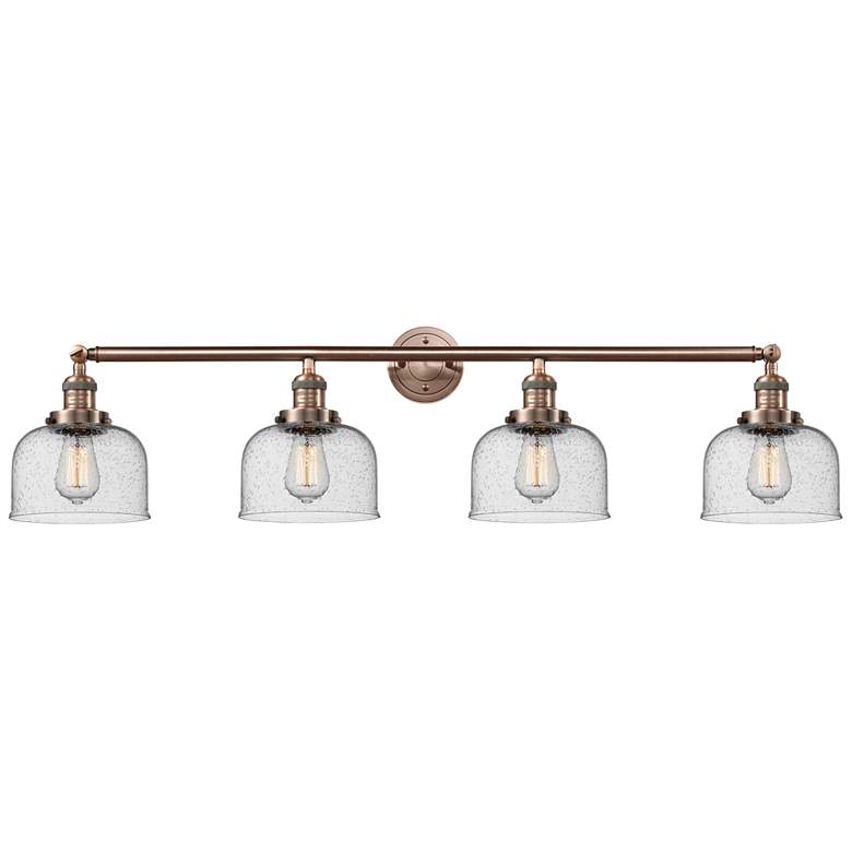 Image 1 Bell 4 Light 44" LED Bath Light - Antique Copper - Seedy Shade