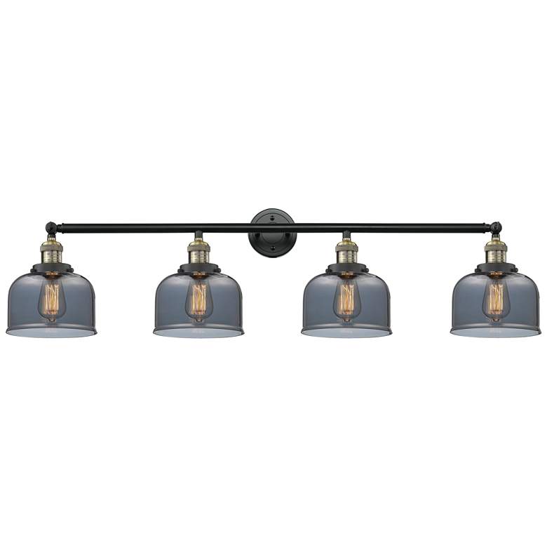 Image 1 Bell 4 Light 44" LED Bath Light - Black Antique Brass - Plated Smoke S