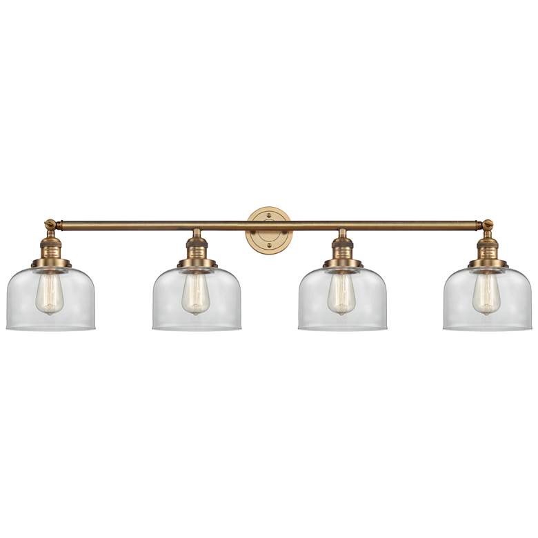 Image 1 Bell 4 Light 44" LED Bath Light - Brushed Brass - Clear Shade