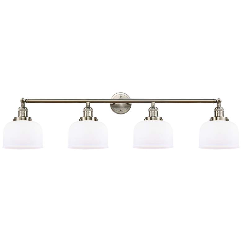 Image 1 Bell 4 Light 44" LED Bath Light - Brushed Satin Nickel - Matte White S