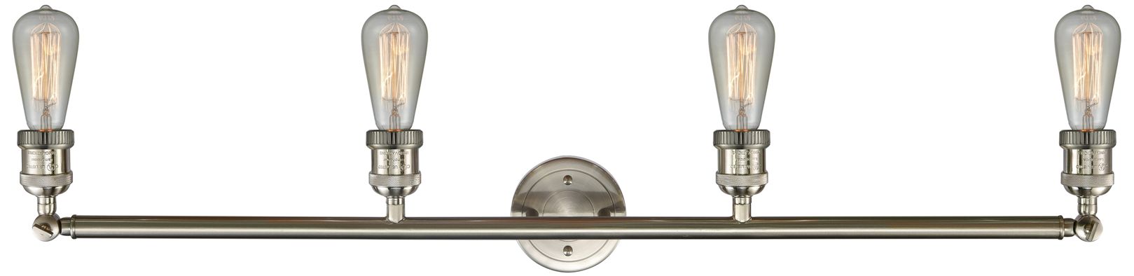 Image 2 Bell 4 Light 44" LED Bath Light - Brushed Satin Nickel - Matte White S more views
