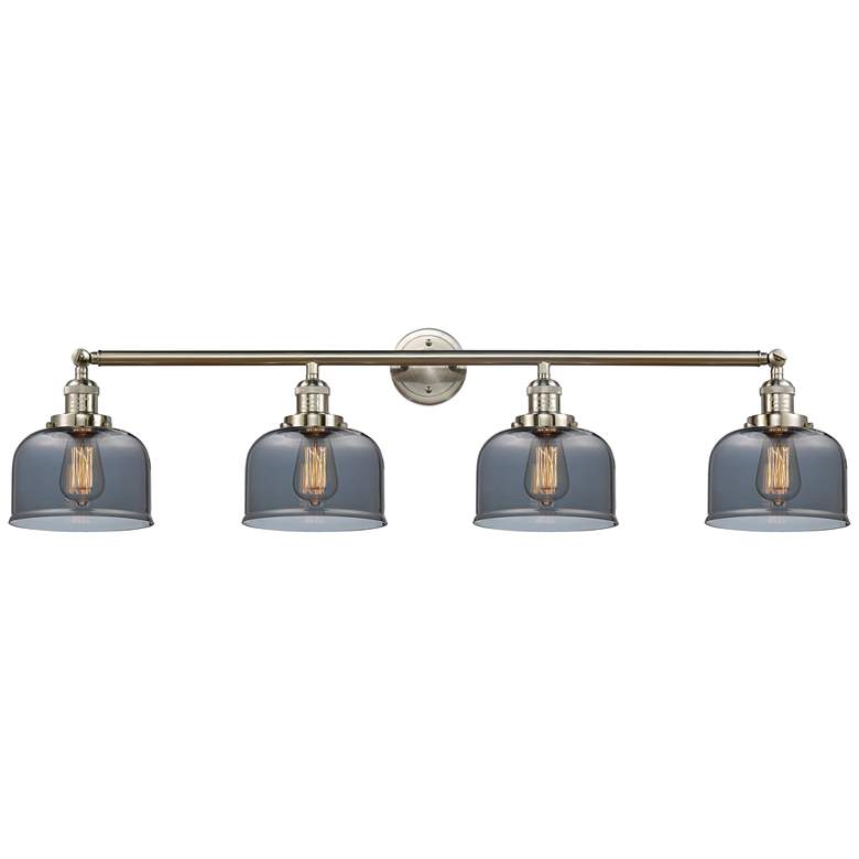 Image 1 Bell 4 Light 44" LED Bath Light - Brushed Satin Nickel - Plated Smoke