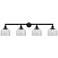 Bell 4 Light 44" LED Bath Light - Oil Rubbed Bronze - Clear Shade