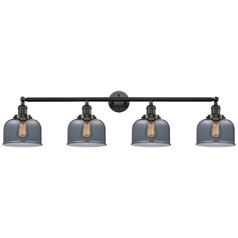 Image 1 Bell 4 Light 44" LED Bath Light - Oil Rubbed Bronze - Plated Smoke Sha