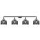 Bell 4 Light 44" LED Bath Light - Polished Chrome - Plated Smoke Shade