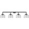 Bell 4 Light 44" LED Bath Light - Polished Chrome - Seedy Shade