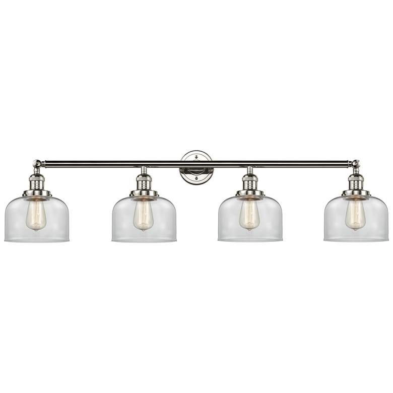 Image 1 Bell 4 Light 44" LED Bath Light - Polished Nickel - Clear Shade