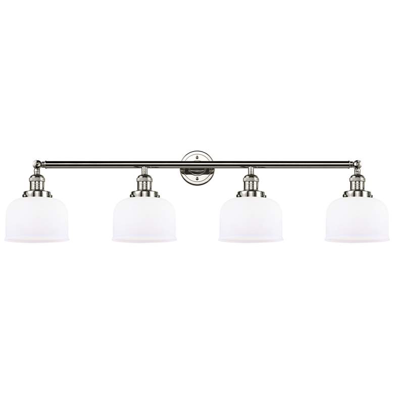 Image 1 Bell 4 Light 44" LED Bath Light - Polished Nickel - Matte White Shade