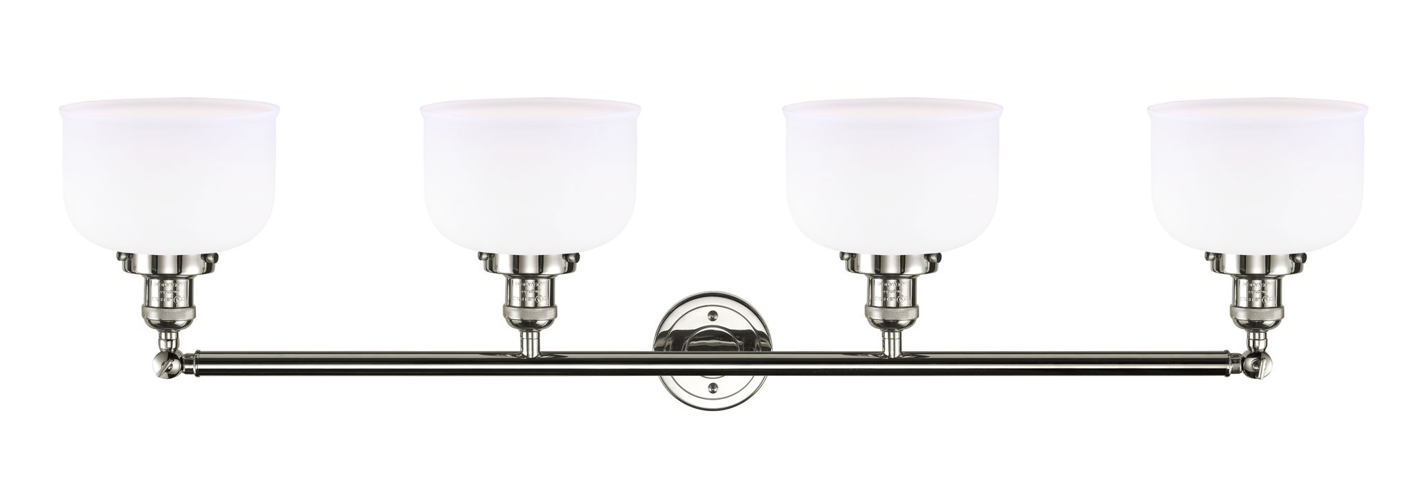 Image 2 Bell 4 Light 44" LED Bath Light - Polished Nickel - Matte White Shade more views