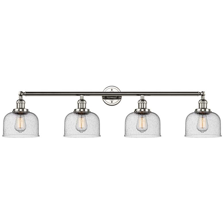 Image 1 Bell 4 Light 44" LED Bath Light - Polished Nickel - Seedy Shade