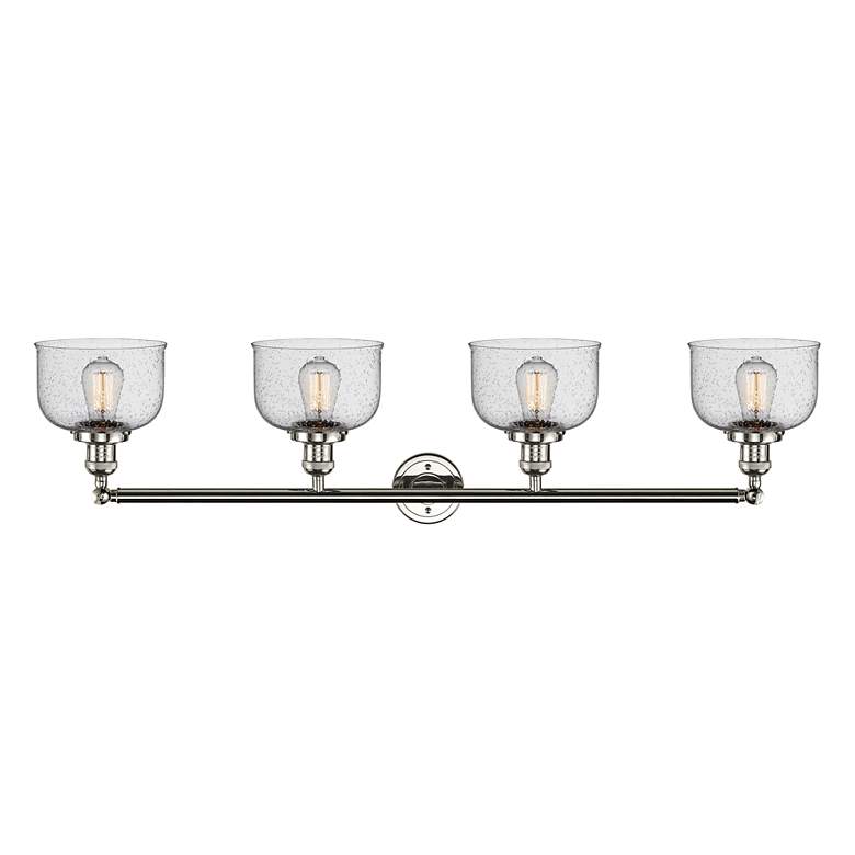 Image 2 Bell 4 Light 44" LED Bath Light - Polished Nickel - Seedy Shade more views