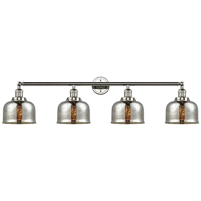 Image 1 Bell 4 Light 45 inch Bath Light - Polished Nickel - Silver Plated Mercury 