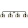 Bell 4 Light 45" Bath Light - Polished Nickel - Silver Plated Mercury