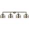 Bell 4 Light 45" LED Bath Light - Brushed Satin Nickel - Silver Mercur