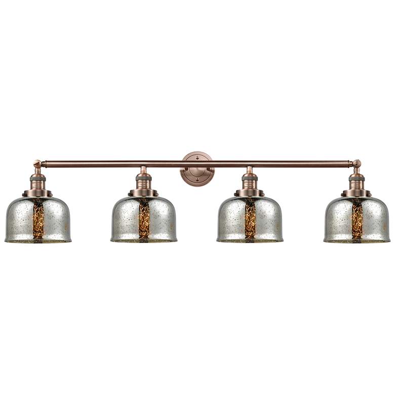 Image 1 Bell 4 Light 45" LED Bath Light - Copper - Silver Mercury Shade
