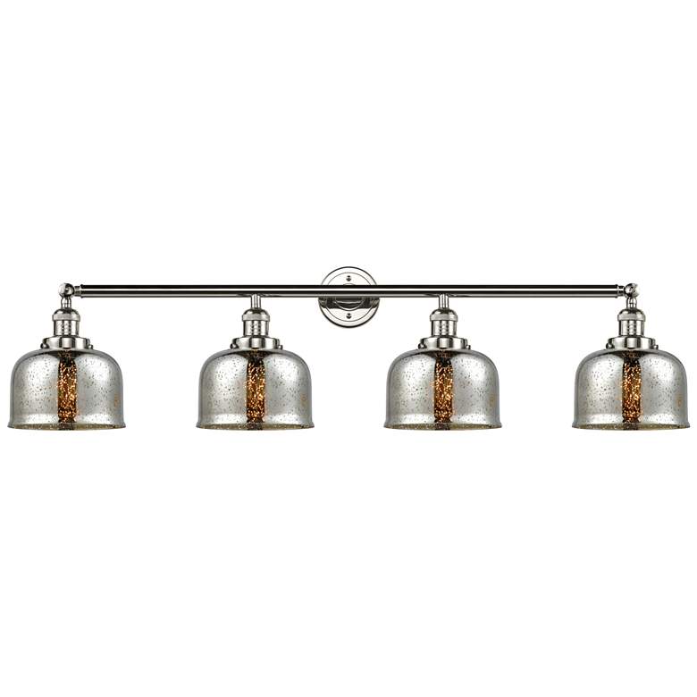 Image 1 Bell 4 Light 45" LED Bath Light - Polished Nickel - Silver Mercury Sha