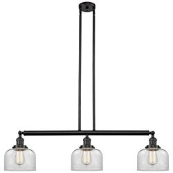 Bell 40 1/2"W Bronze 3-Light Island Pendant w/ Clear Glass
