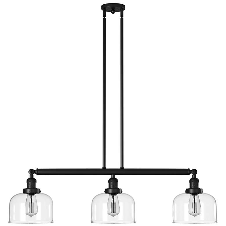 Image 5 Bell 40 1/2"W Bronze 3-Light Island Pendant w/ Clear Glass more views