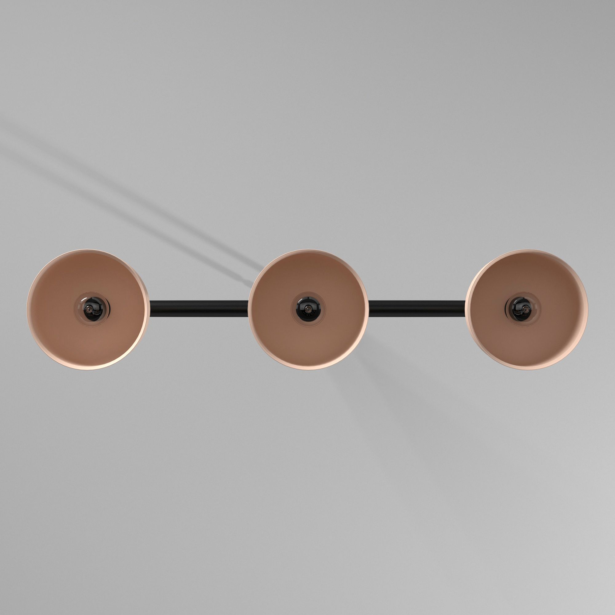 Bell 40 1/2"W Bronze and Clear Glass 3-Light Island Pendant