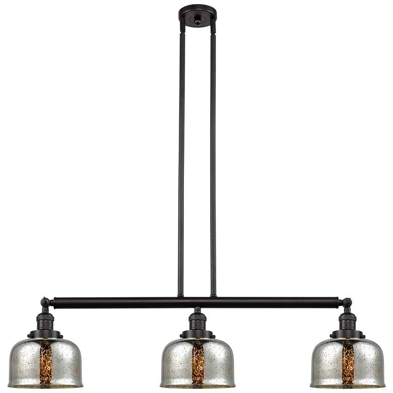 Image 1 Bell 41" 3-Light Bronze Stemmed Island Light w/ Silver Plated Mercury