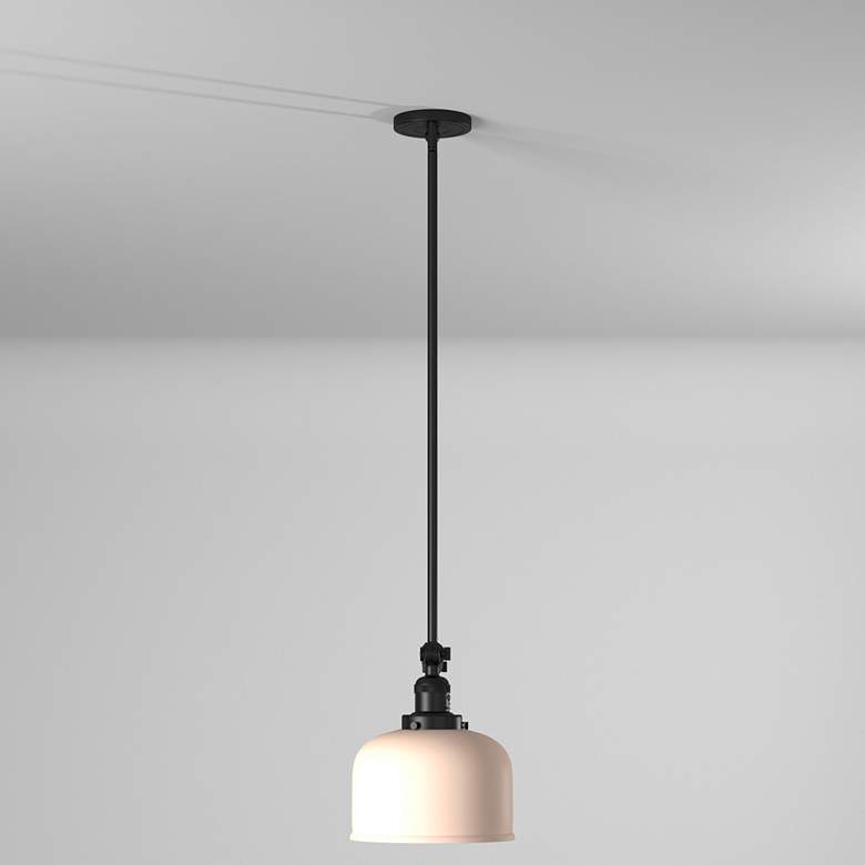 Image 7 Bell 41" 3-Light Oil Rubbed Bronze Stem Hung Island Light w/ Seedy Sha more views