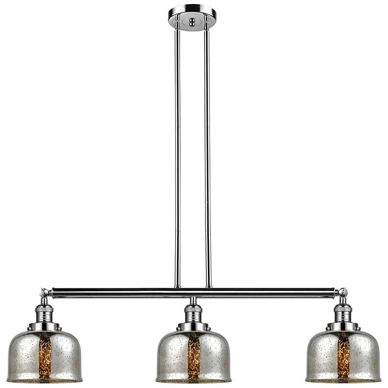 Image 1 Bell 41" 3-Light Polished Nickel Stemmed Island Light w/ Mercury Shade