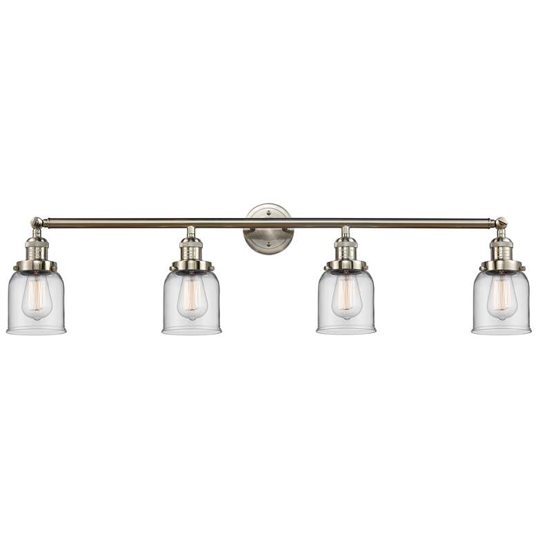 Image 1 Bell 42" Wide 4 Light Brushed Satin Nickel Bath Vanity Light w/ Clear