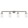 Bell 42" Wide 4 Light Brushed Satin Nickel Bath Vanity Light w/ White