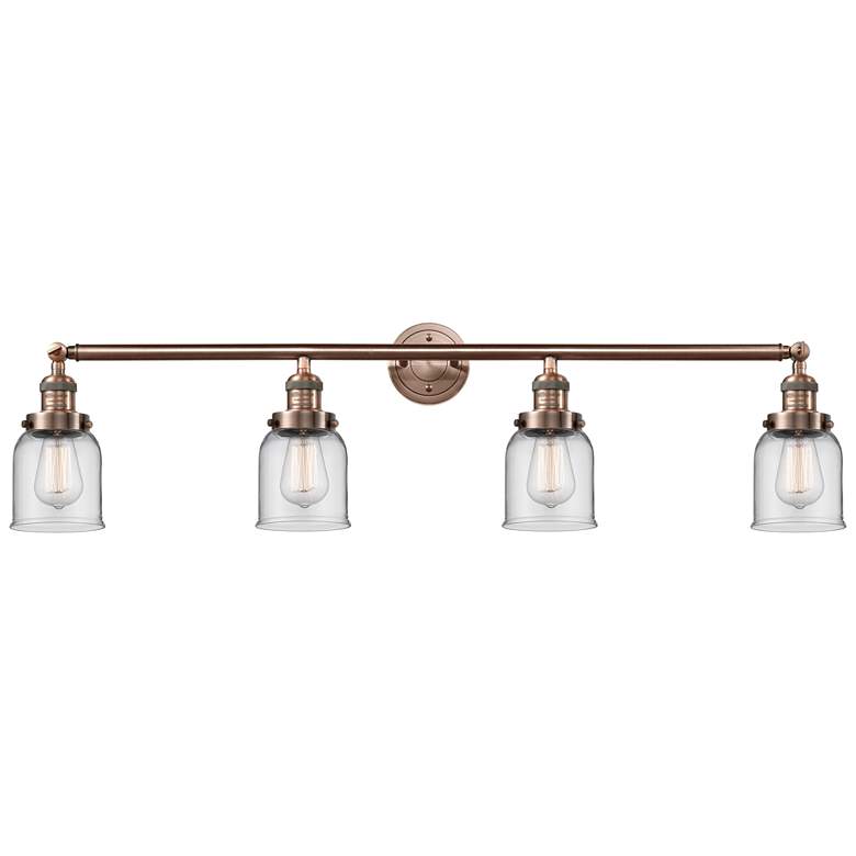 Image 1 Bell 42" Wide 4 Light Copper Bath Vanity Light w/ Clear Shade