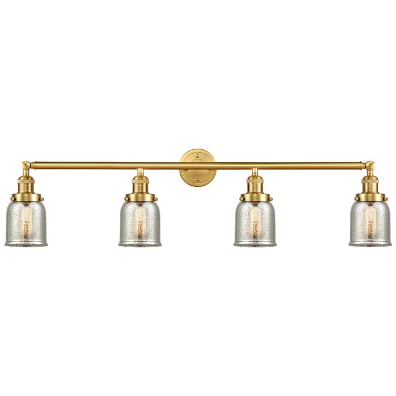 Image 1 Bell 42 inch Wide 4 Light Gold Bath Vanity Light w/ Silver Plated Mercury 
