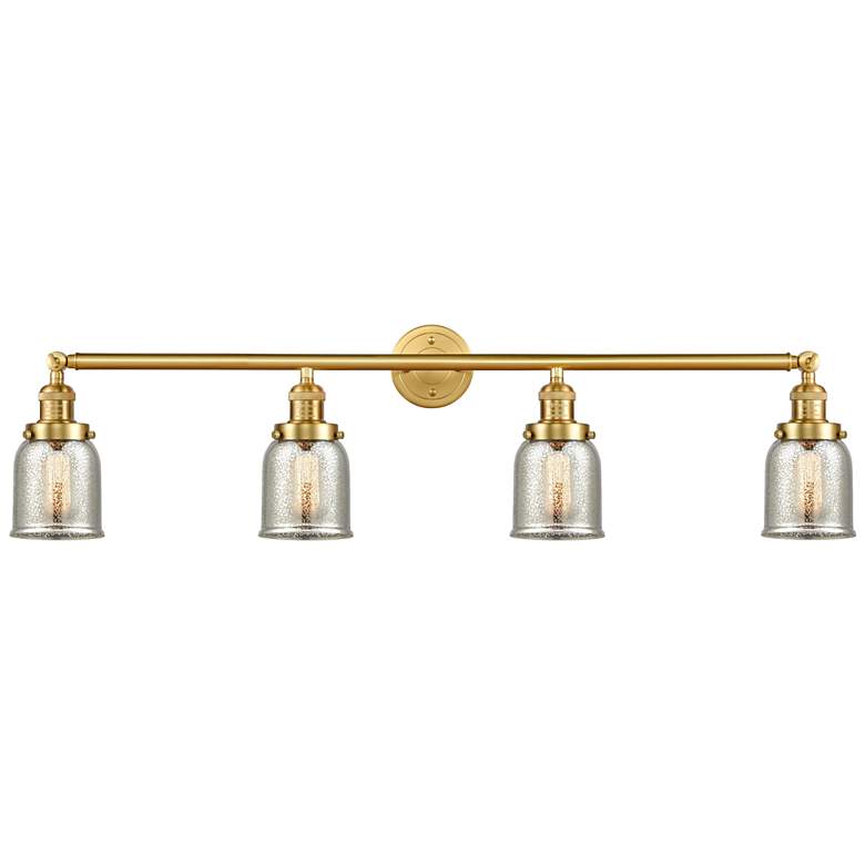 Image 1 Bell 42" Wide 4 Light Gold Bath Vanity Light w/ Silver Plated Mercury