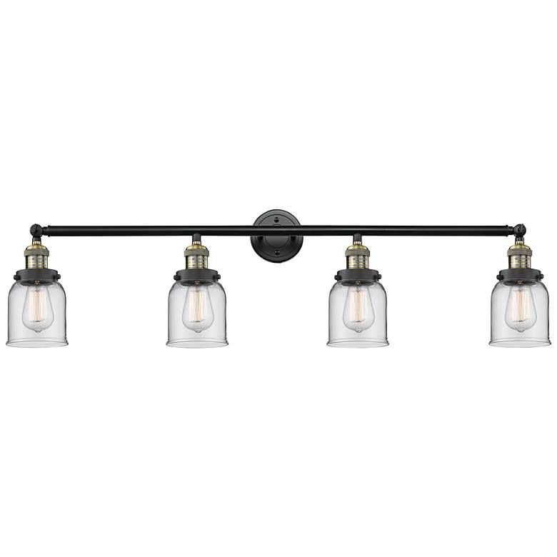 Image 1 Bell 42" Wide Black and Antique Brass 4-Light Bath Light
