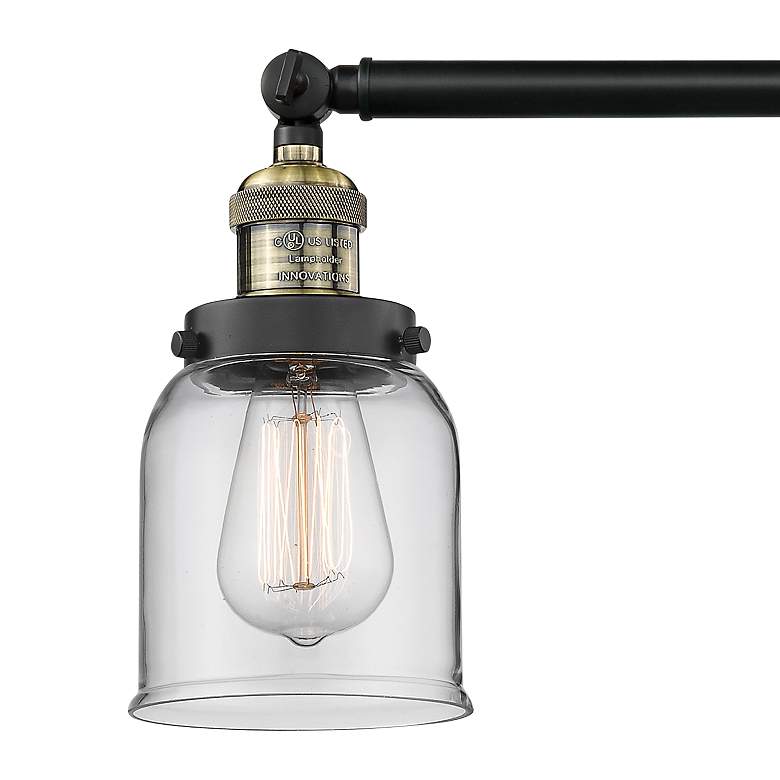 Image 2 Bell 42" Wide Black and Antique Brass 4-Light Bath Light more views