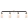 1_Bell 42" Wide Nickel 4-Light LED Bath Light w/ White Glass