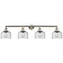 Bell 44" Wide 4 Light Brushed Satin Nickel Bath Vanity Light w/ Seedy