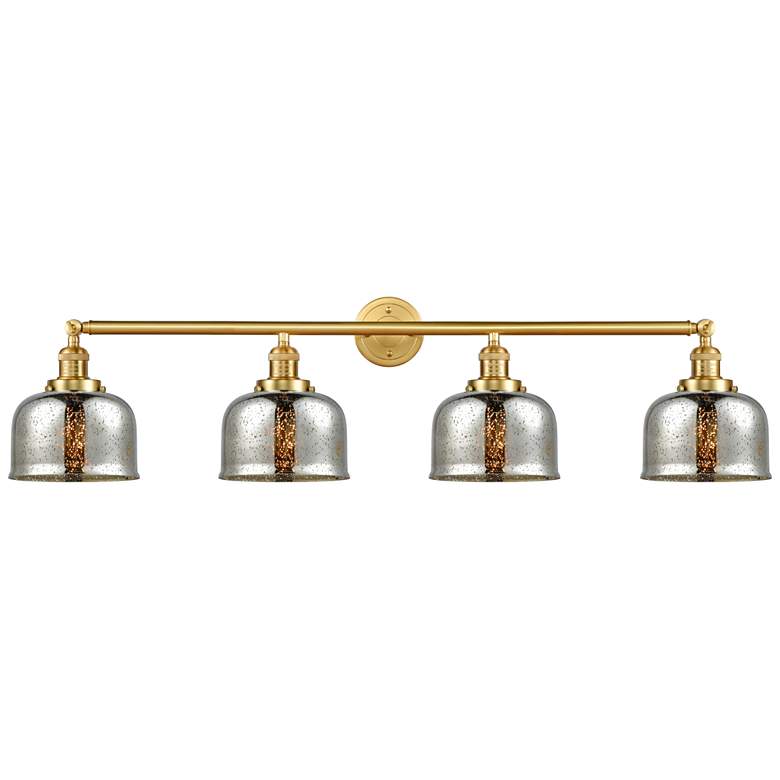 Image 1 Bell 44" Wide 4 Light Gold Bath Vanity Light w/ Silver Plated Mercury