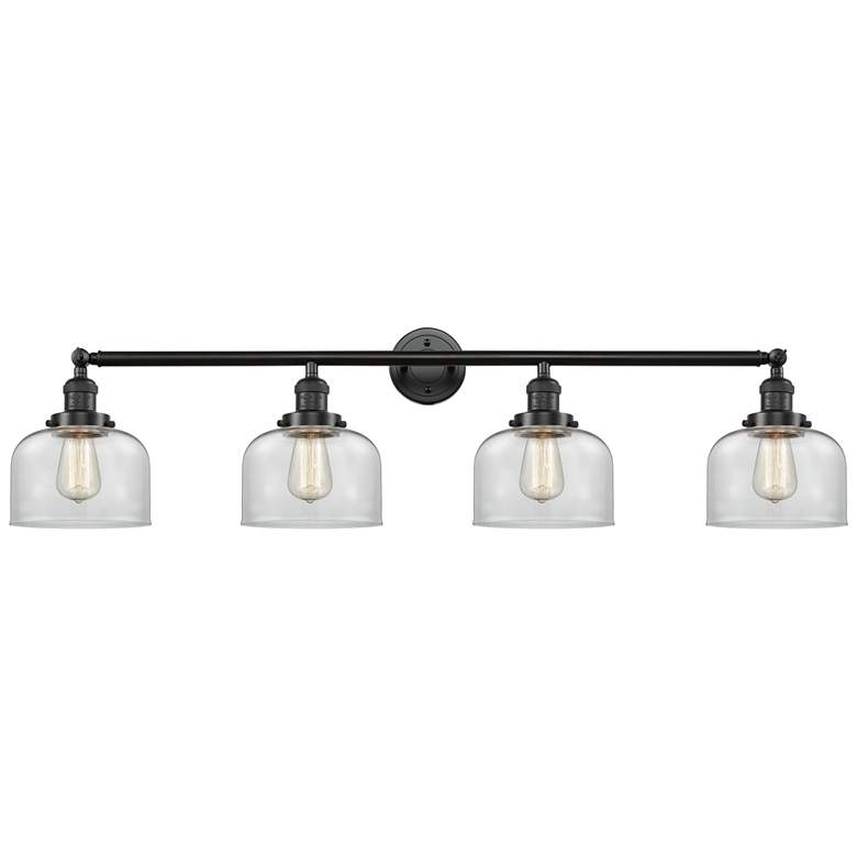 Image 1 Bell 44" Wide 4 Light Oil Rubbed Bronze Bath Vanity Light w/ Clear Sha