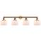 Bell 44" Wide Brushed Brass 4-Light LED Bath Light