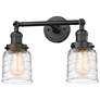 Bell 5" 2 Light 16" Tiltable LED Bath Light - Bronze - Deco Swirl