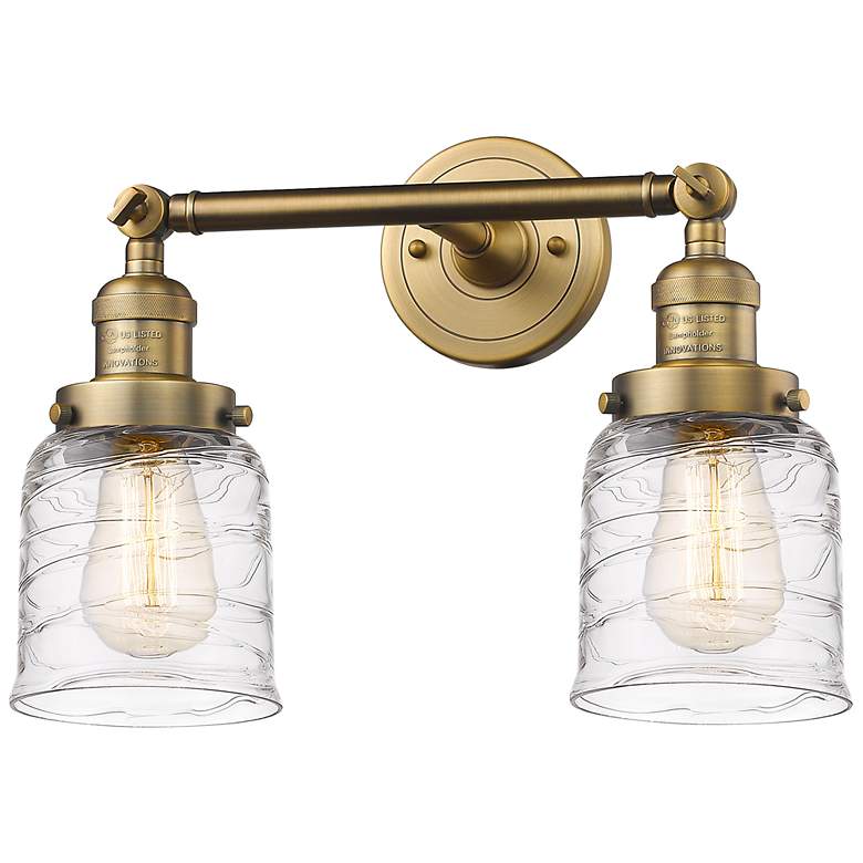 Image 1 Bell 5" 2 Light 16" Tiltable LED Bath Light - Brushed Brass - Dec